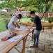 ผ้ามัดย้อมลายเกล็ดปลา 