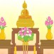 การจุดธูปเทียนบูชาพระ