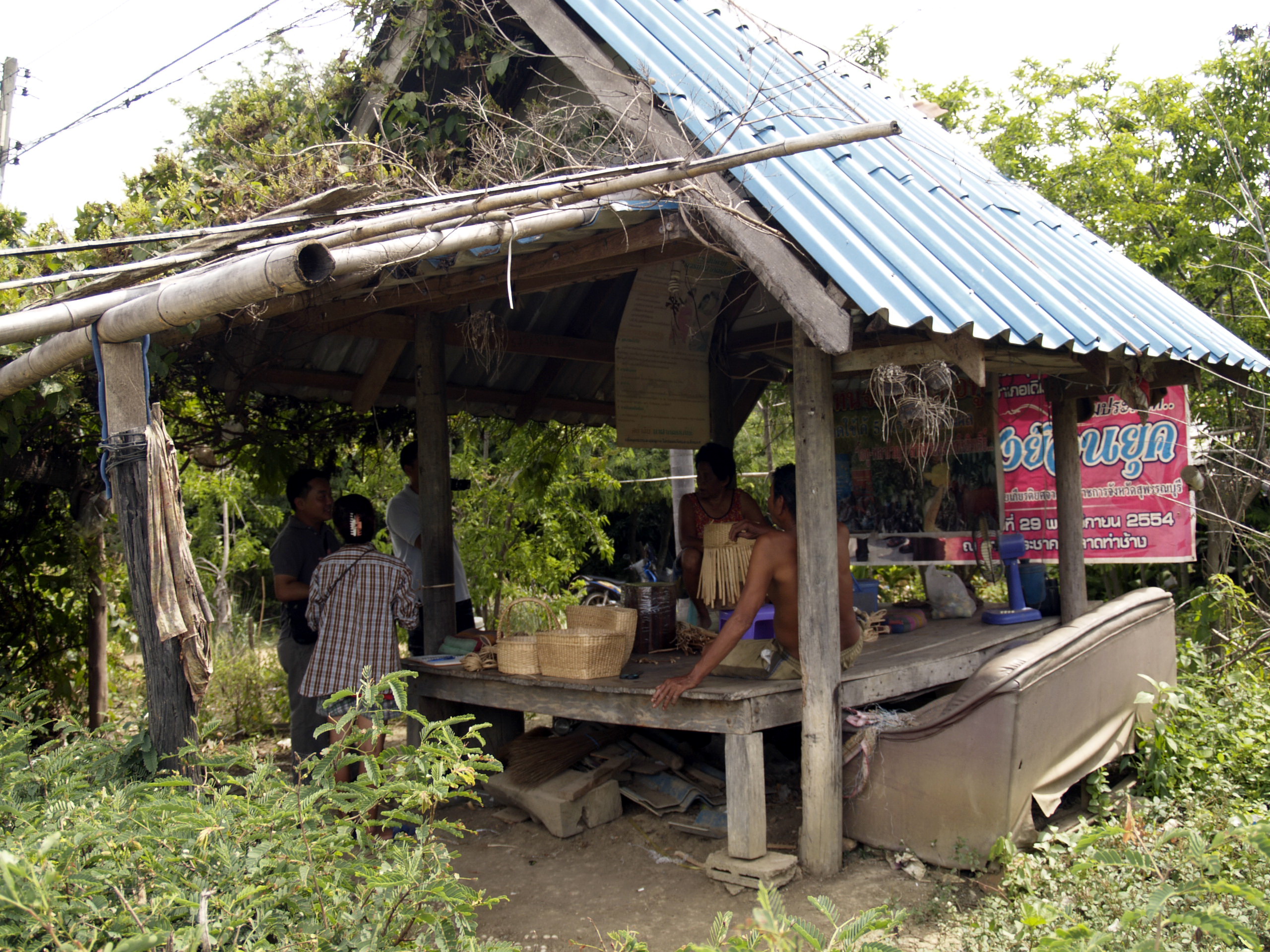 การสานผักตบชวา